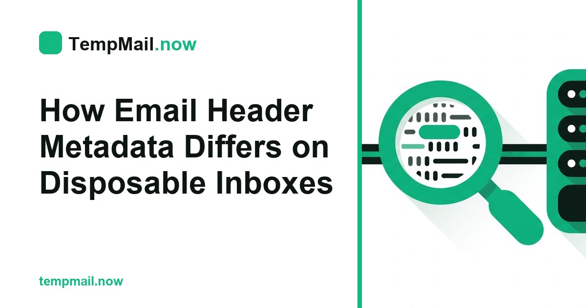 How Email Header Metadata Differs on Disposable Inboxes