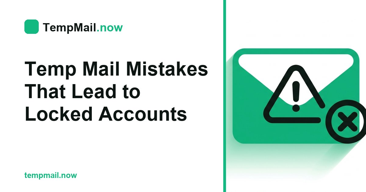 Temp Mail Mistakes That Lead to Locked Accounts